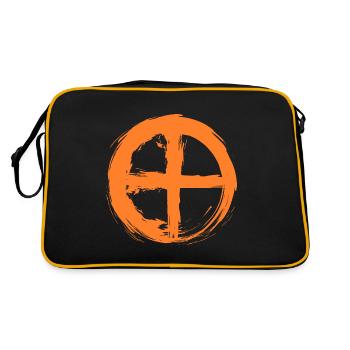 Astronomical symbol planet Earth symbol - Retro Bag - black/gold - Back