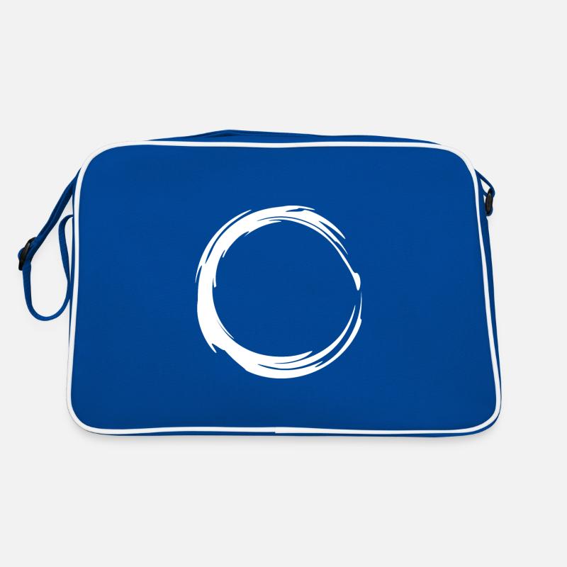 Cercle design icône brosse blanche Sac Retro