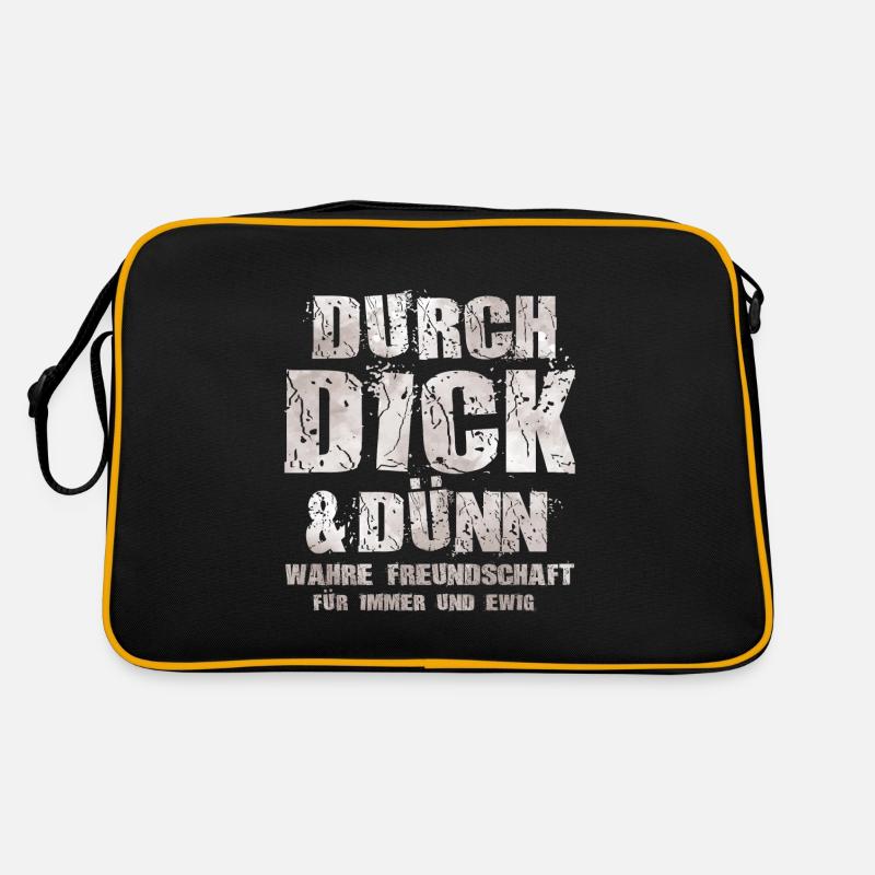 Freundschaft spruch Retro Tasche