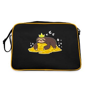 Sloth Stingy Lazy Gold - Retro Bag - black/gold - Back