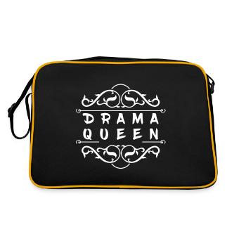 Drama Queen - Retro Tasche - Schwarz/Gold - Hinten
