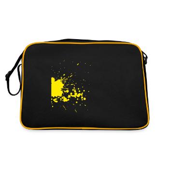 Une tache de couleur jaune comme art - Sac Retro - noir/or - Dos