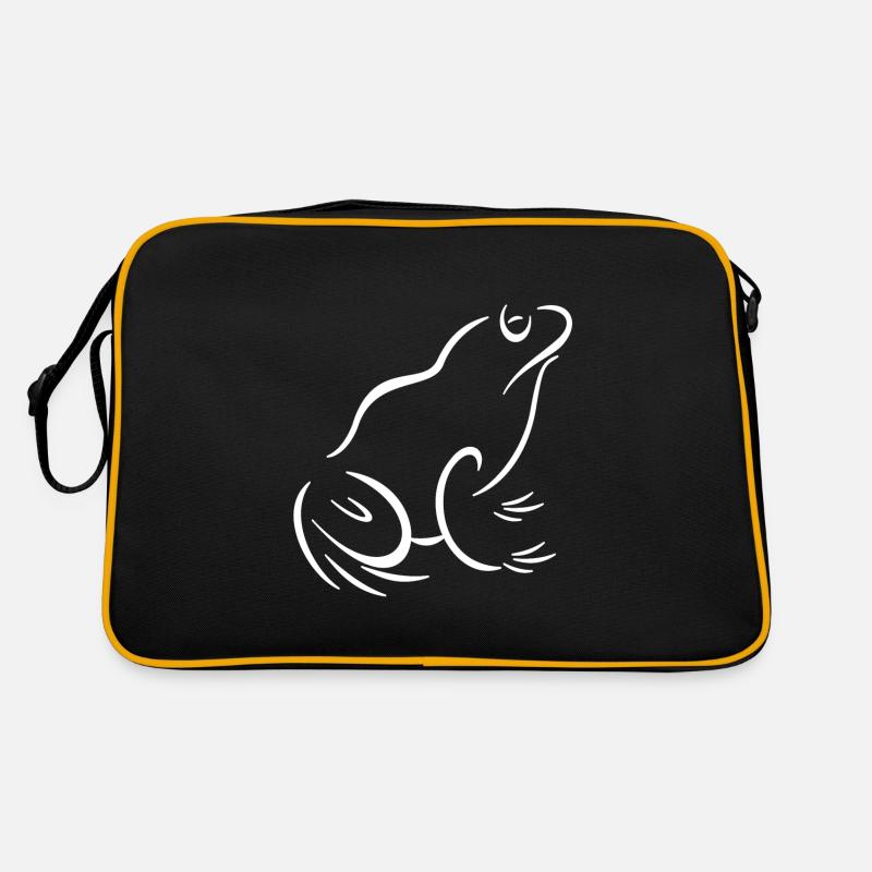 Frosch - Retro Tasche - Schwarz/Gold