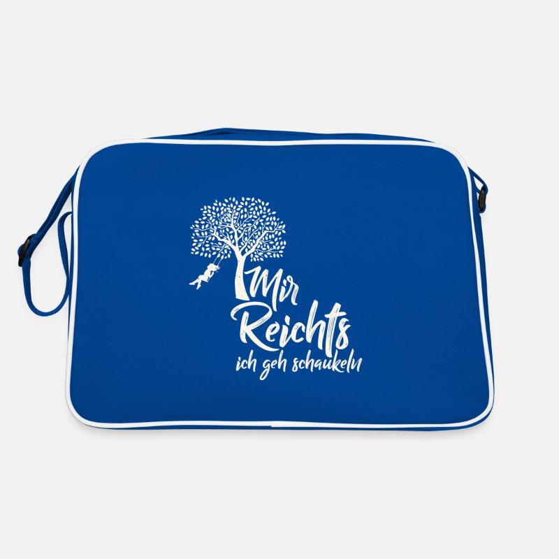 Baum. Schaukel. Spruch. Retro Tasche