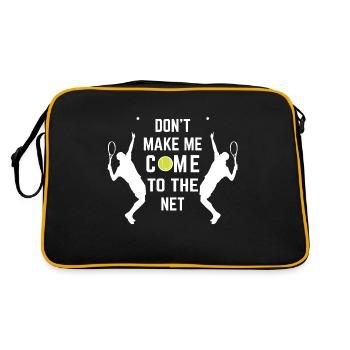 Tennis lustig Geschenk - Retro Tasche - Schwarz/Gold - Hinten