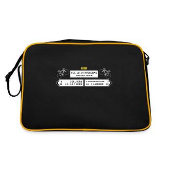 Col de la Madeleine - Retro Tasche - Schwarz/Gold - Hinten