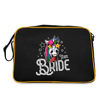 Équipe de licorne mariée - Sac Retro - noir/or - Dos