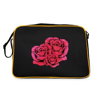 Fleur rose - Sac Retro - noir/or - Dos