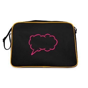 Speech bubble thought bubble - Retro Bag - black/gold - Back