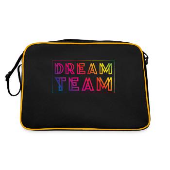 dream team coloré - Sac Retro - noir/or - Dos