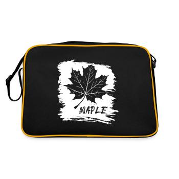 Érable. Canada. Feuille. - Sac Retro - noir/or - Dos