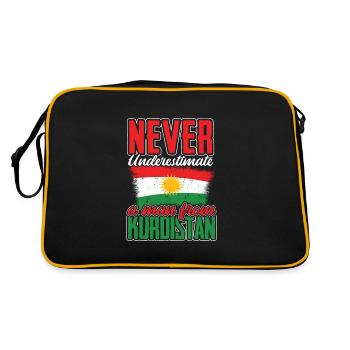 Never underestimate a man from Kurdistan - Retro Bag - black/gold - Back