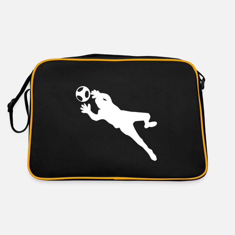 Fußball Torwart - Retro Tasche - Schwarz/Gold