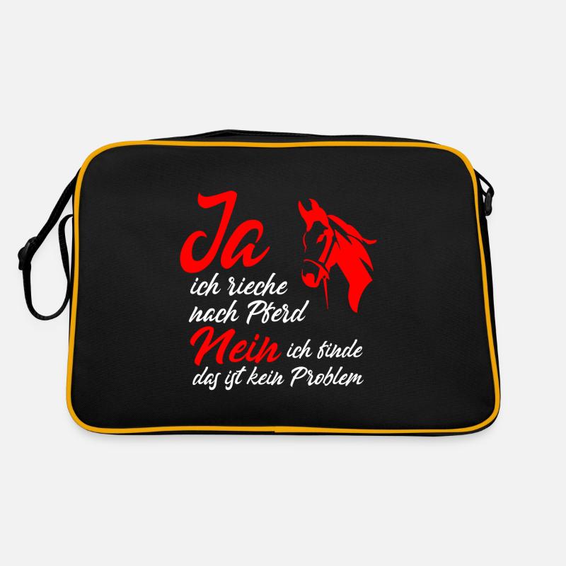 Pferde Spruch Retro Tasche