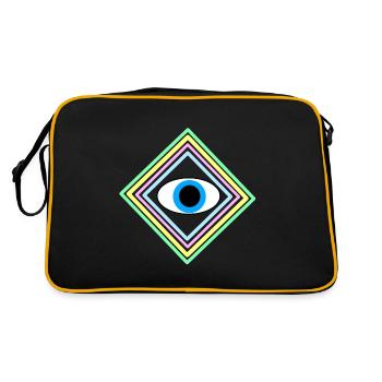Oeil carré - Sac Retro - noir/or - Dos