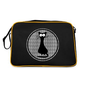 Texte de fond de chatte: Va te faire foutre, chaton chat - Sac Retro - noir/or - Dos