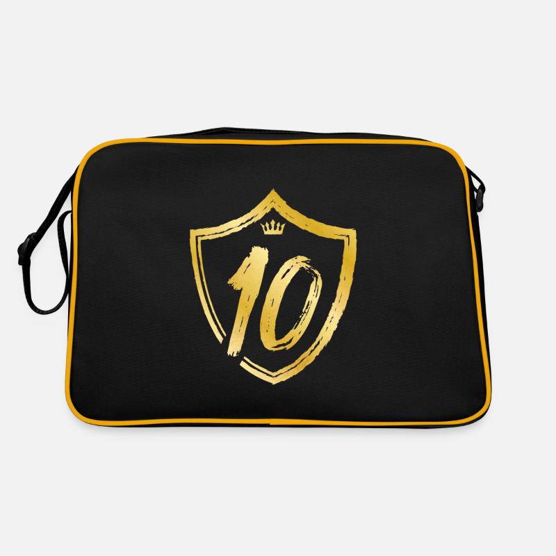 10 année numérique or Sac Retro