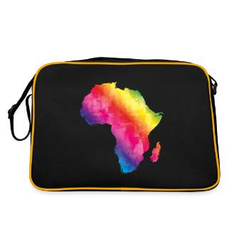 afrique coloré - Sac Retro - noir/or - Dos