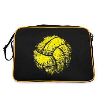 Symbole de ballon de volley-ball - Sac Retro - noir/or - Dos