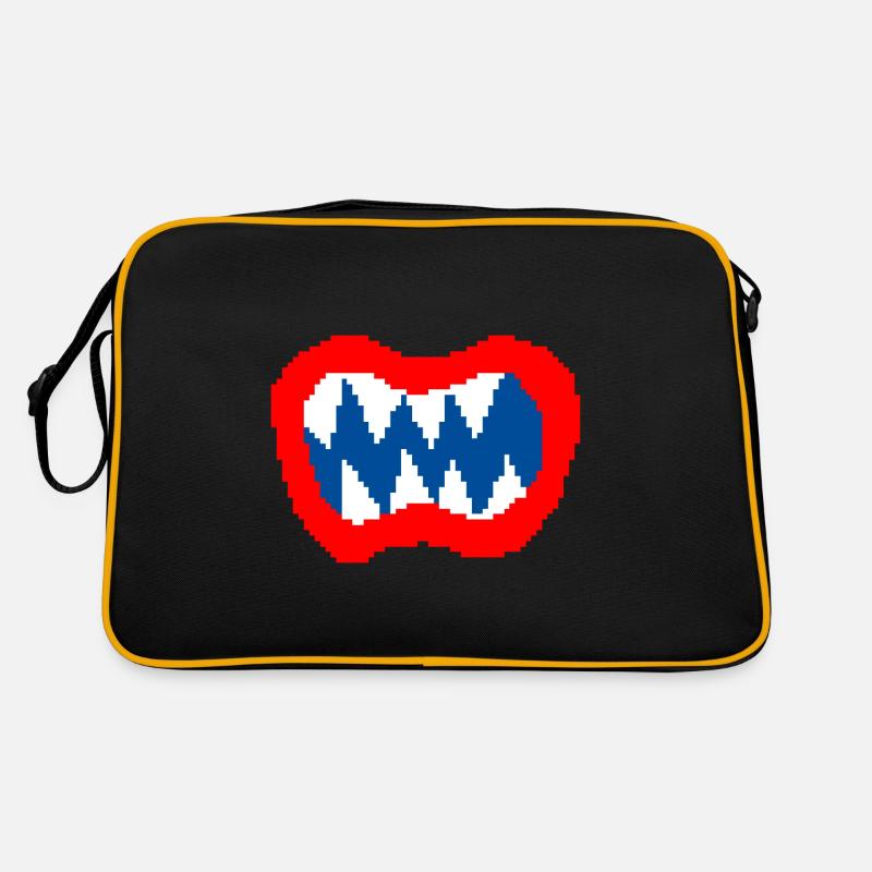 Bowser jr Pixel - Retro Tasche - Schwarz/Gold