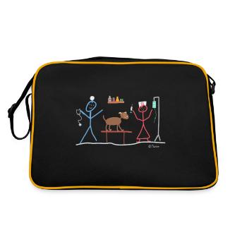 vétérinaire chien animal de compagnie médecine médecin gardien d’animaux - Sac Retro - noir/or - Dos