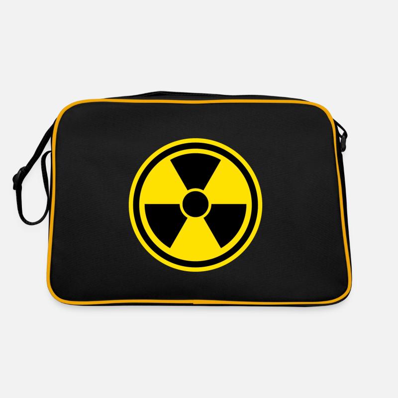 Warnschild Nuclear Retro Tasche