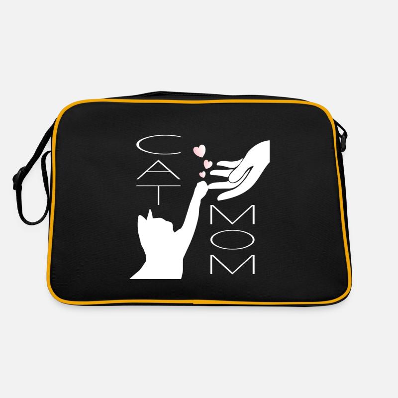 Maman chat avec coeurs Sac Retro