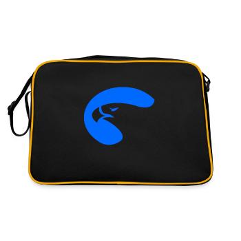 Adler - Retro Tasche - Schwarz/Gold - Hinten
