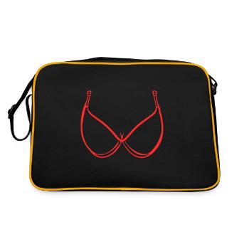 Woman Bra Sexy - Retro Bag - black/gold - Back