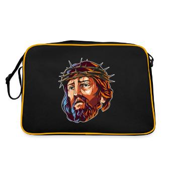 Tête de Jésus-Christ - Sac Retro - noir/or - Dos