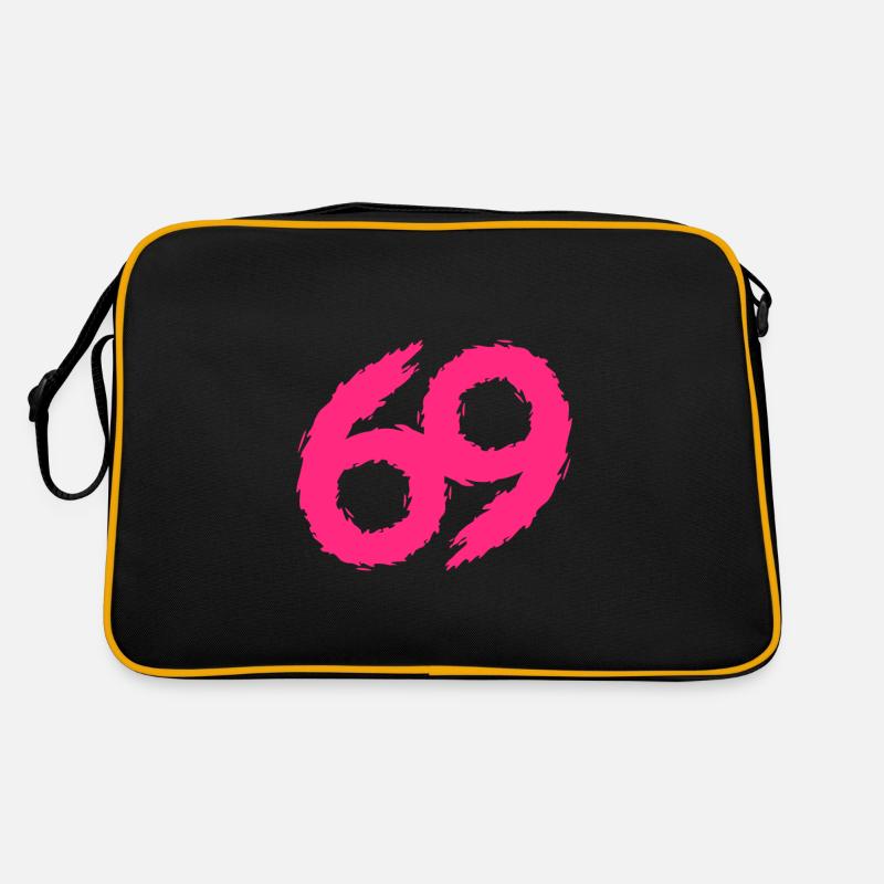 69 numéro icône rose Sac Retro