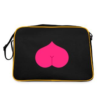 Ass heart butt - Retro Bag - black/gold - Back