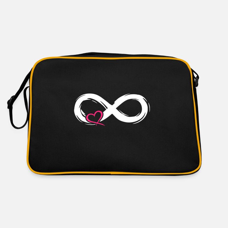 Unendlich Liebe Symbol mit Herz Retro Tasche