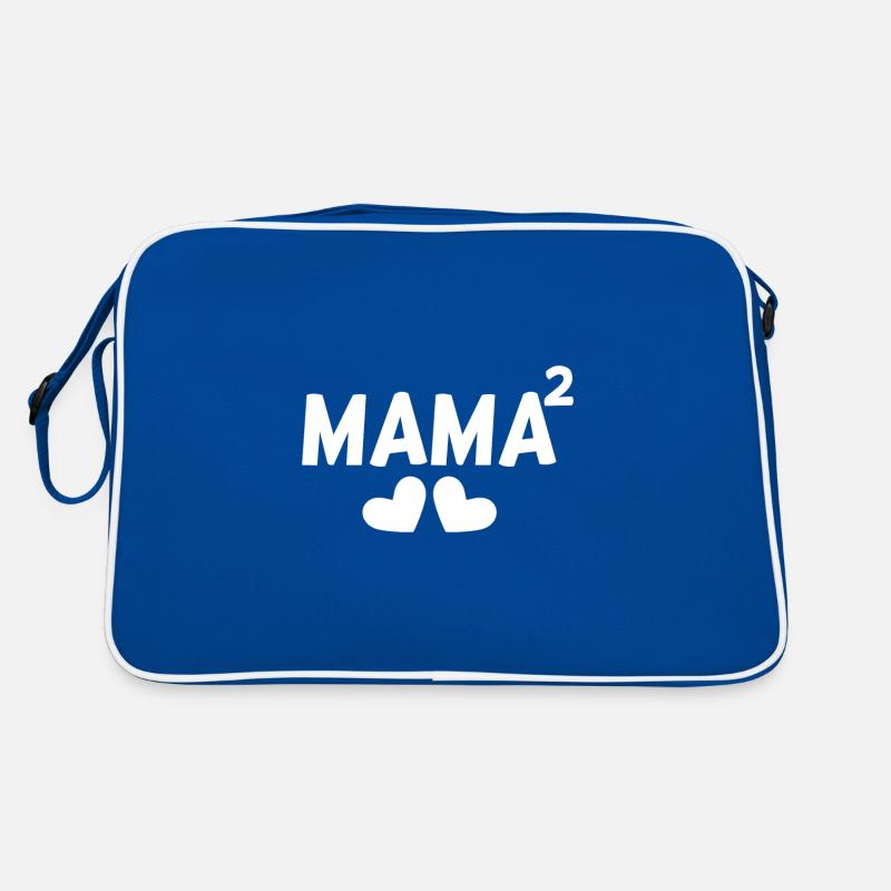 Mama hoch Zwei 2 Kinder Zweifache Mutter Geschenk Retro Tasche