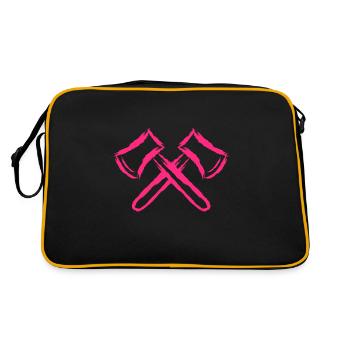 Hache symbole croisé axes rose - Sac Retro - noir/or - Dos