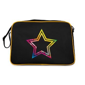 symbole coloré étoile - Sac Retro - noir/or - Dos