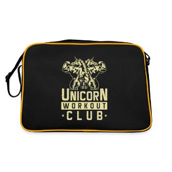 Einhorn Workout Gang Gym Fitness - Retro Tasche - Schwarz/Gold - Hinten