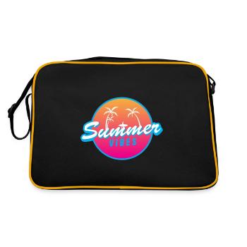 Summer Vibes Vacances de surfeur à Palm Beach - Sac Retro - noir/or - Dos