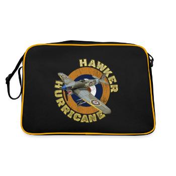 Hawker Hurricane Célèbre avion de guerre WW2 - Sac Retro - noir/or - Dos