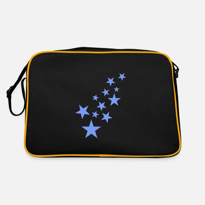 Star asterisk pattern blue Retro Bag