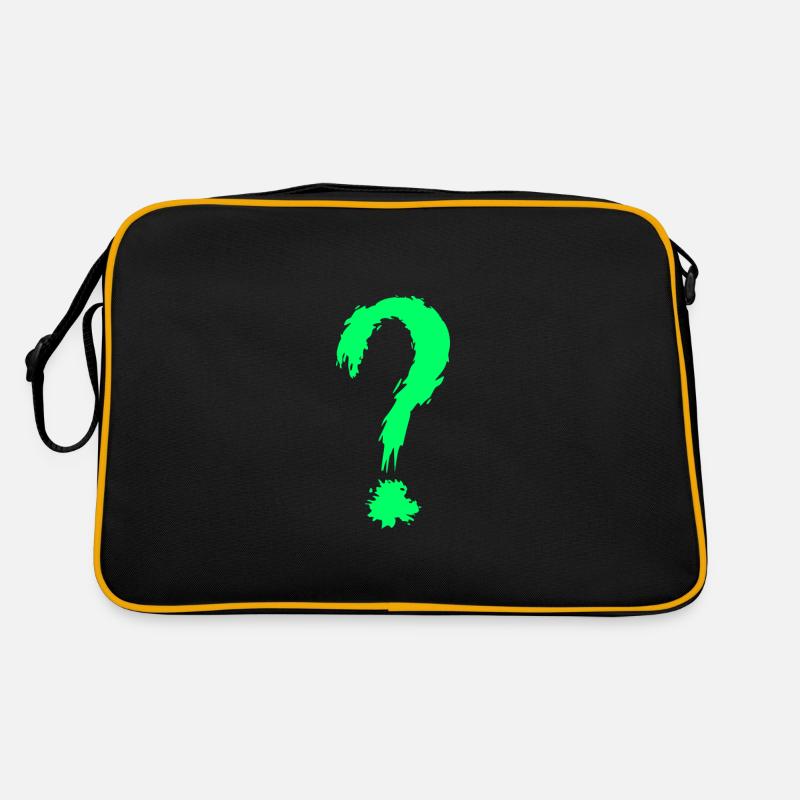 Point d'interrogation vert Sac Retro