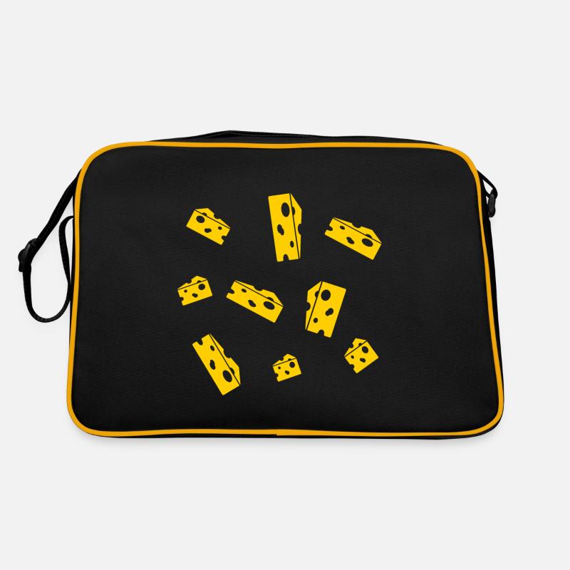 KÄSE - Retro Tasche - Schwarz/Gold