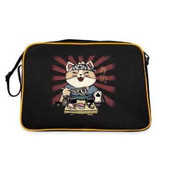 chat sushi - Sac Retro - noir/or - Dos