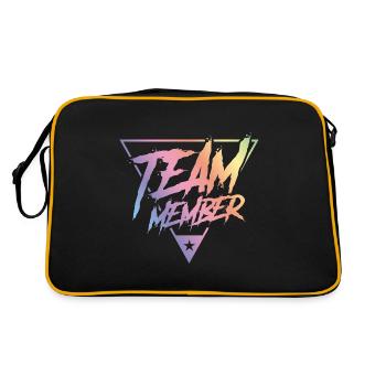 membre de l'équipe coloré - Sac Retro - noir/or - Dos