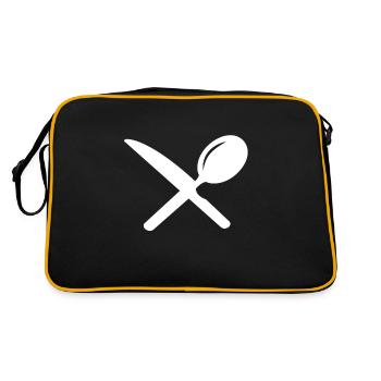 Knife and spoon to eat - Retro Bag - black/gold - Back