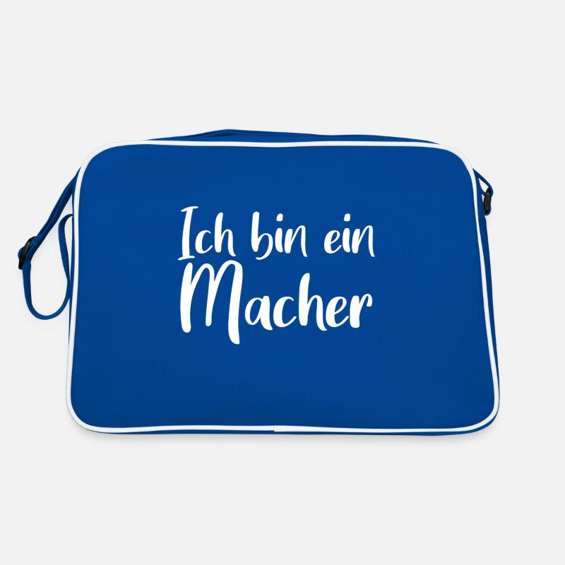 Ich bin ein Macher Retro Tasche