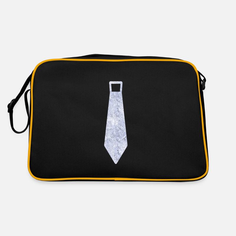 Krawatte - Retro Tasche - Schwarz/Gold