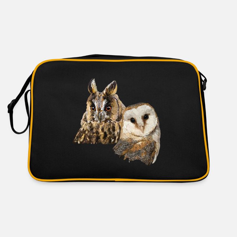 Eule und Eule Retro Tasche