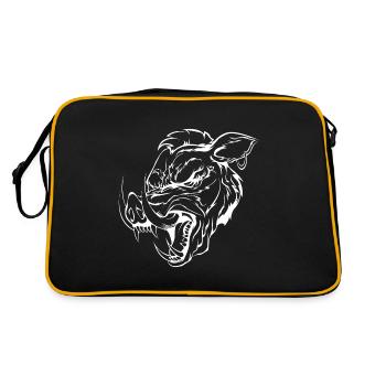 tête de sanglier - Sac Retro - noir/or - Dos