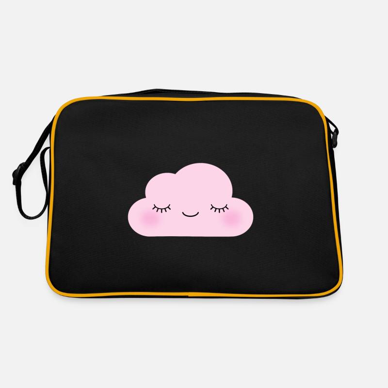 Nuage rose - Sac Retro - noir/or